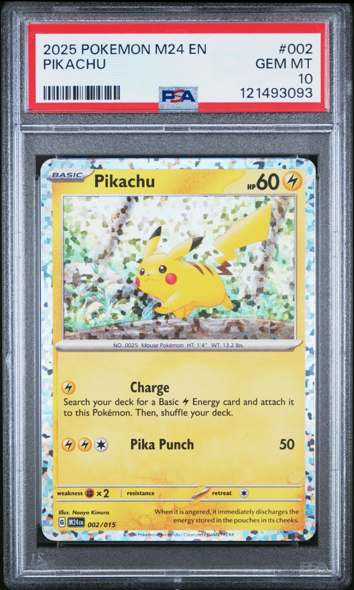 2025 Pokemon M24 En-mcdonald's Collection 002 Pikachu PSA 10