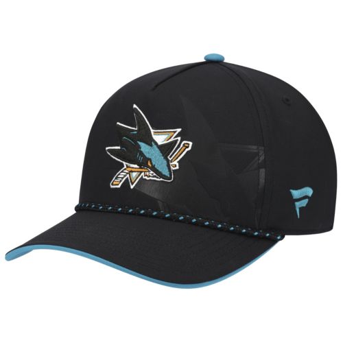 NHL Men's San Jose Sharks Black Rink Structured Adjustable Hat