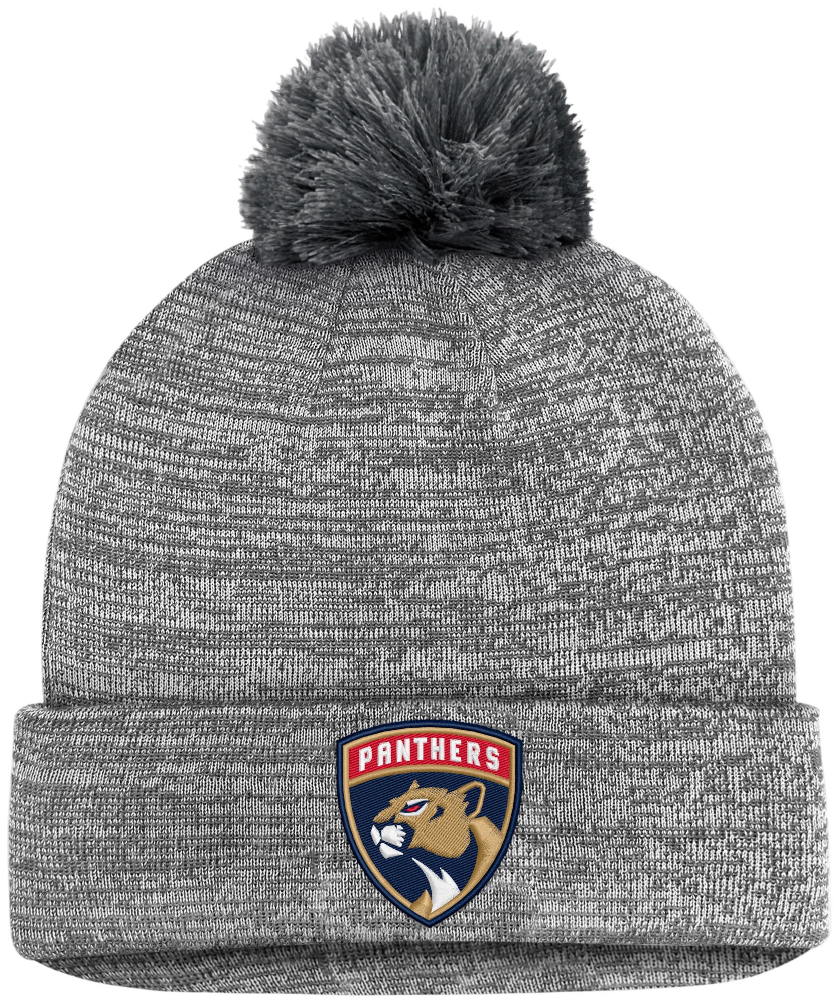 NHL Adult Florida Panthers Gray Pom Knit Beanie product image