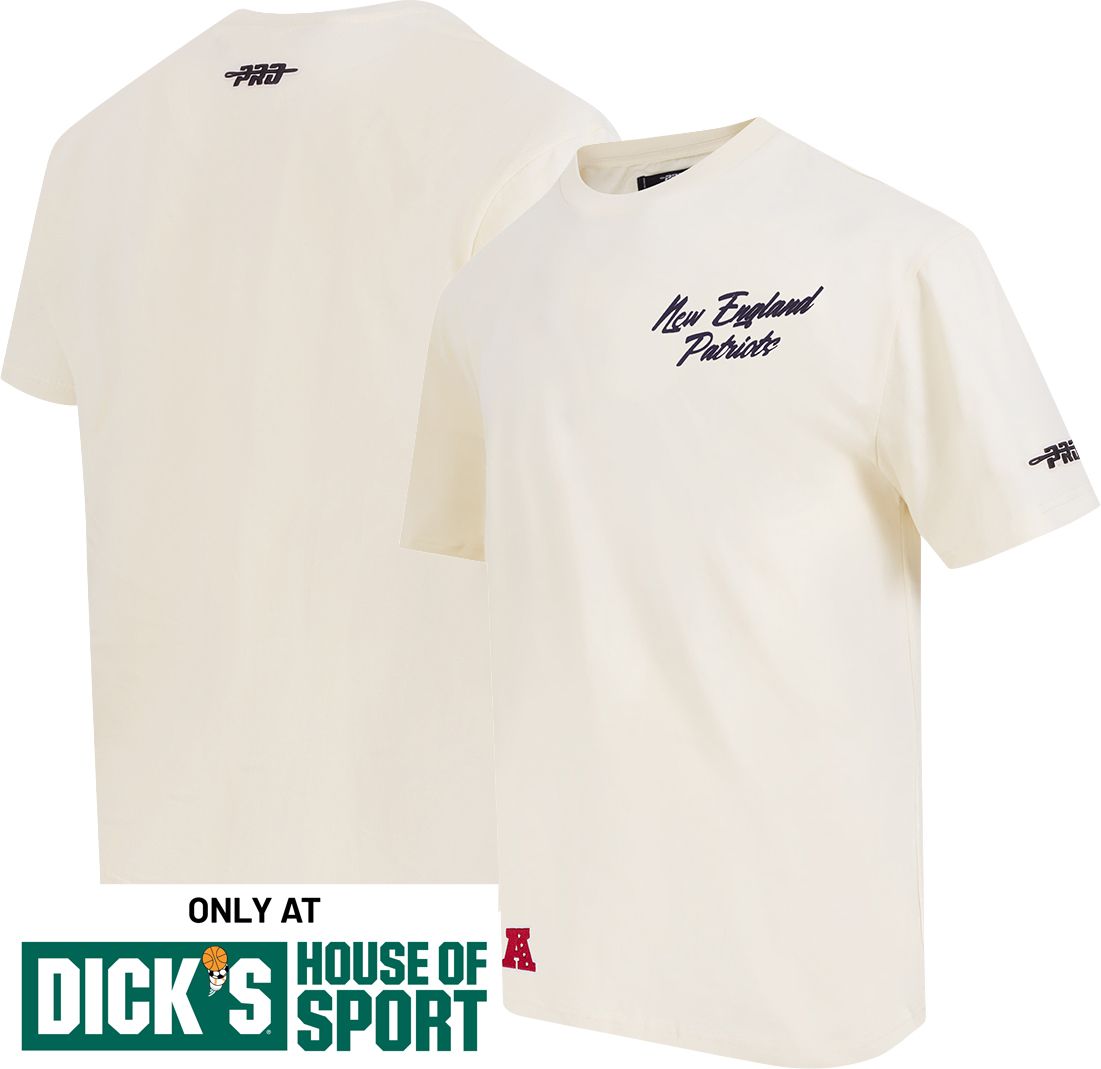 Pro Standard Men's New England Patriots 0 Eggshell Script Drop