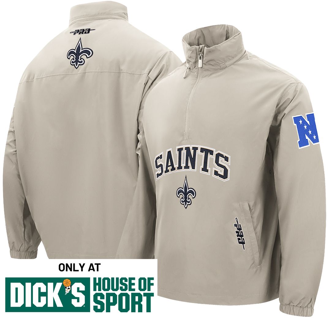 Pro Standard Men's New Orleans Saints Taupe Pre Game 1/4 Zip Wind