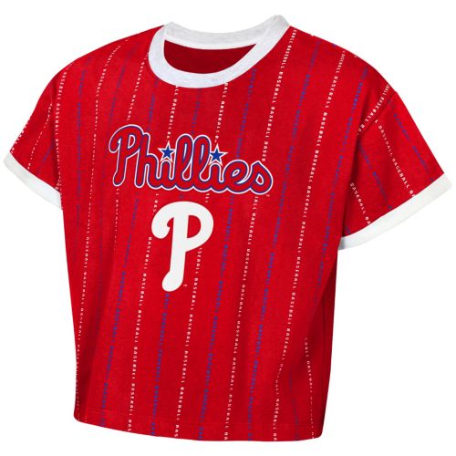 Pro Standard Youth Philadelphia Phillies Red Script Tail T-Shirt