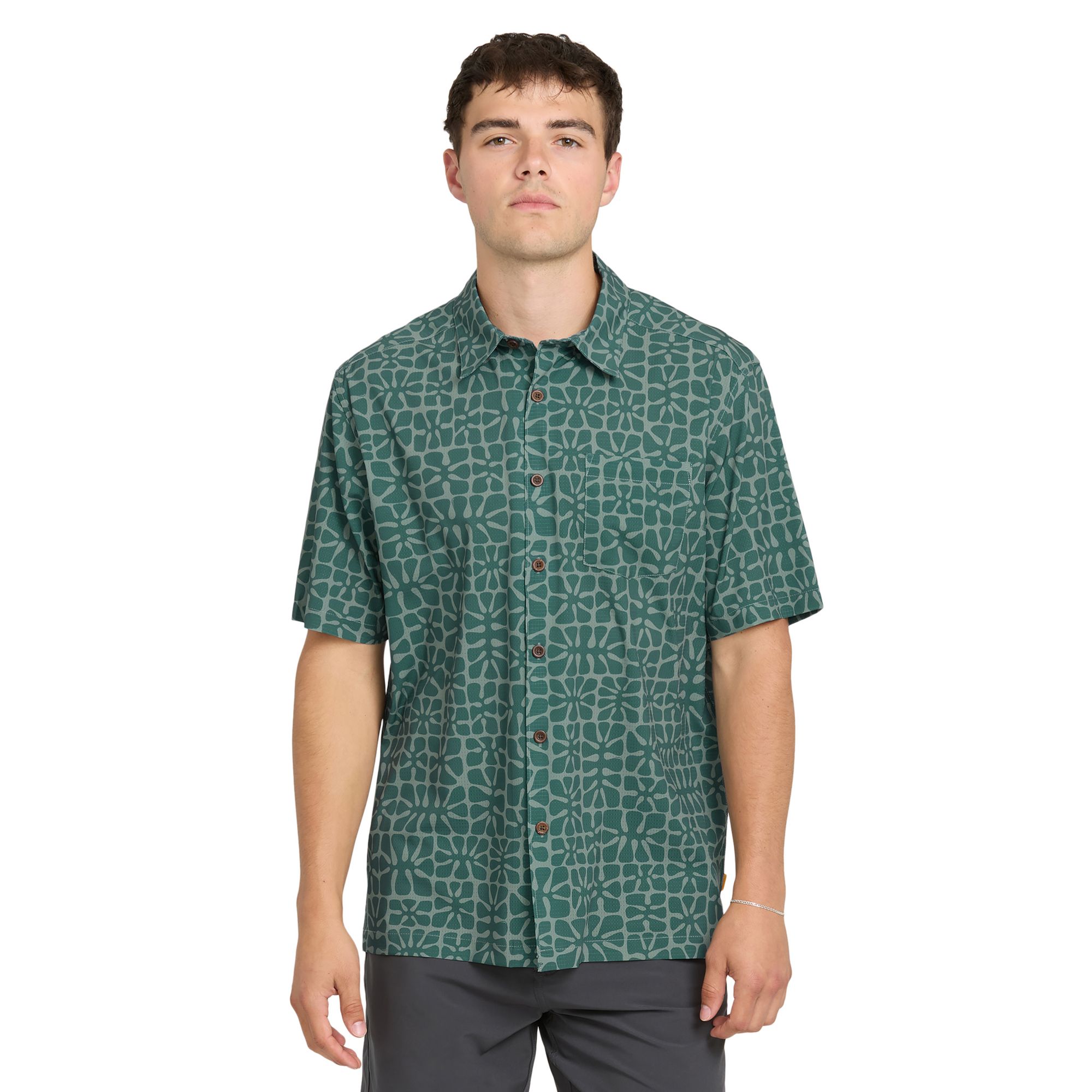 Quiksilver Men's Waterman Coral Sea Woven Short Sleeve Shirt product image