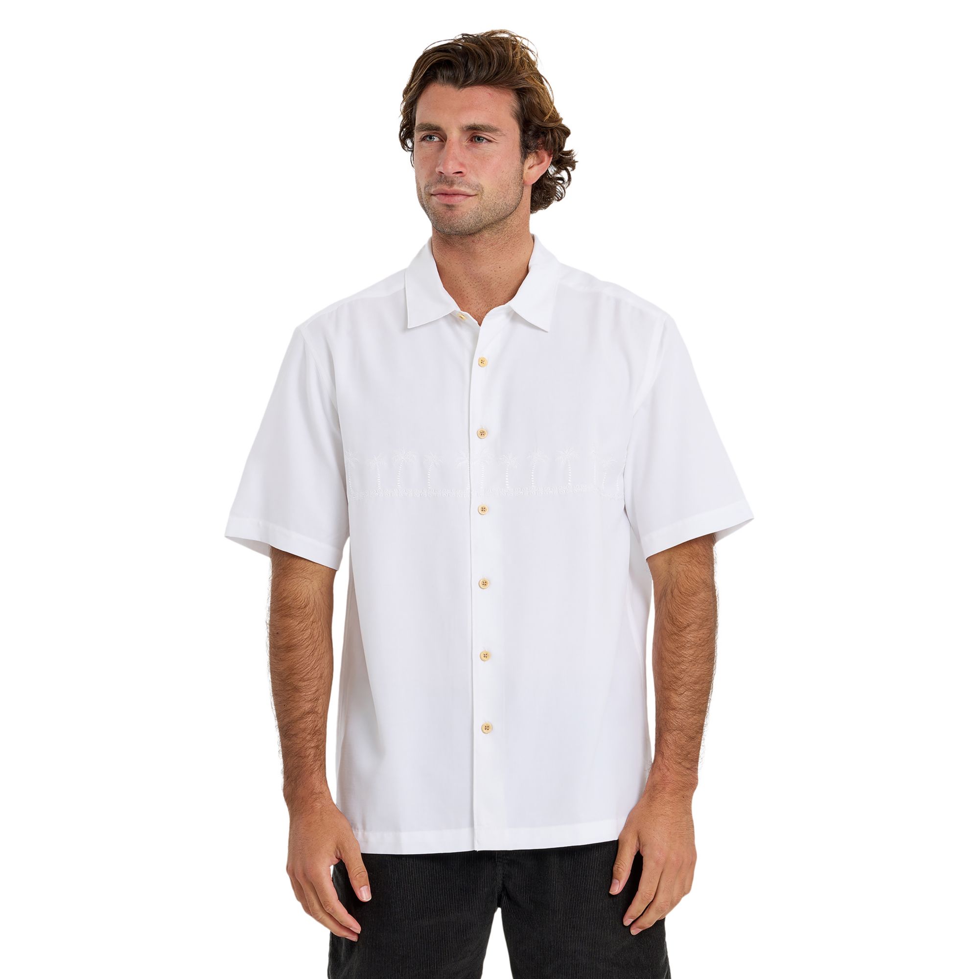 Quiksilver Men's Waterman Tahiti Palms Woven Short Sleeve Shirt product image
