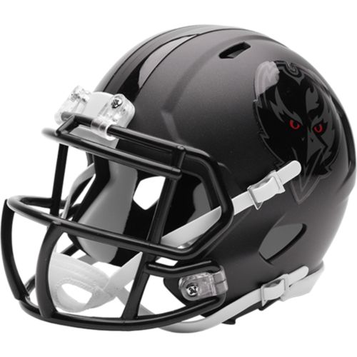 batman mini football helmet Tampa Bay Buccaneers Replica BRXLZ FOCO and patterned top center stripe decal Cleveland Browns 2023 On Field