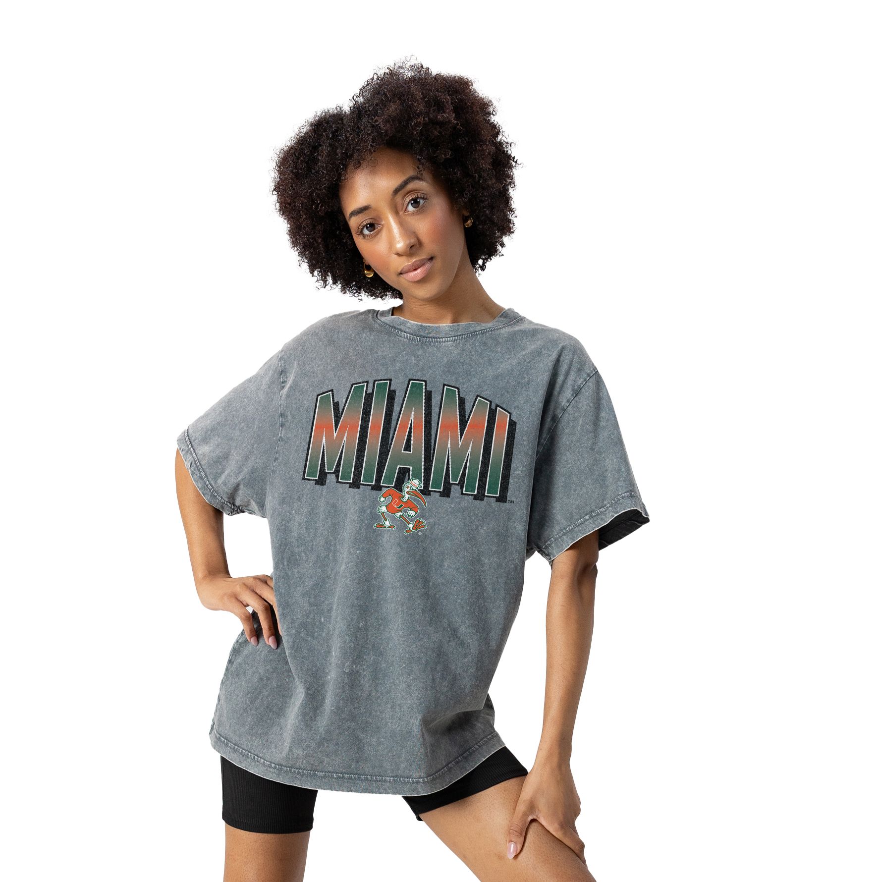 Gameday Couture Women's Miami Hurricanes Grey Oversized T-Shirt product image
