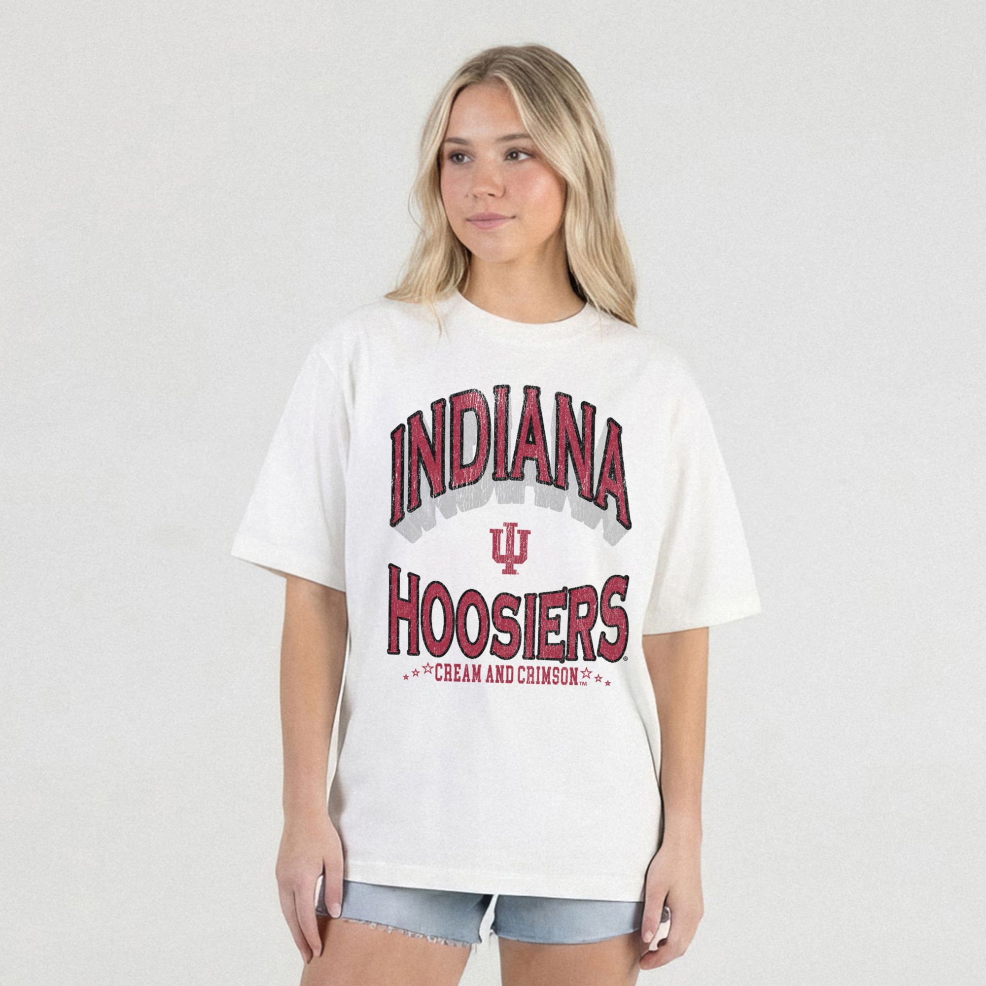 Gameday Couture Women's Indiana Hoosiers White Oversized T-Shirt product image