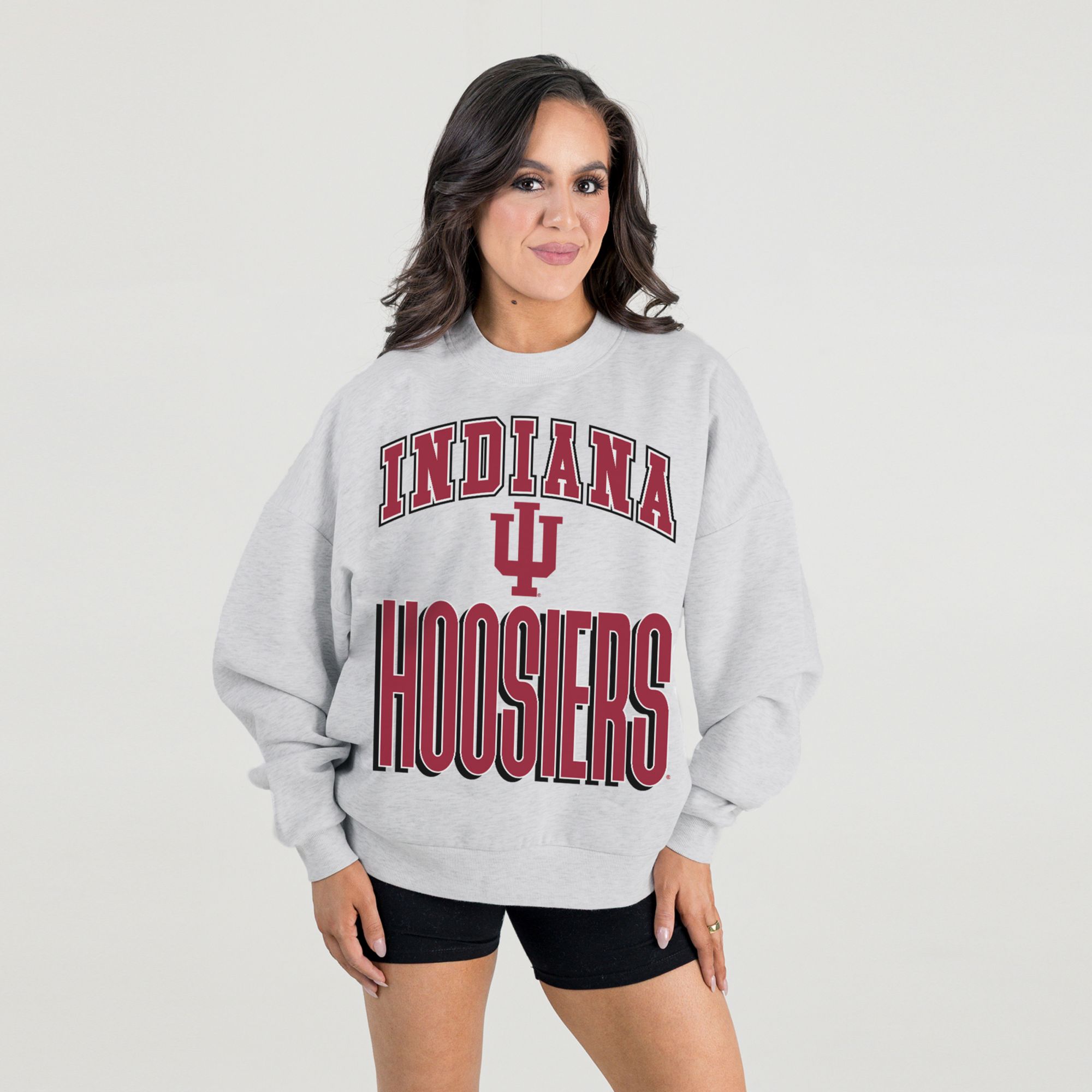 Gameday Couture Women's Indiana Hoosiers White Fleece Crewneck Sweatshirt product image