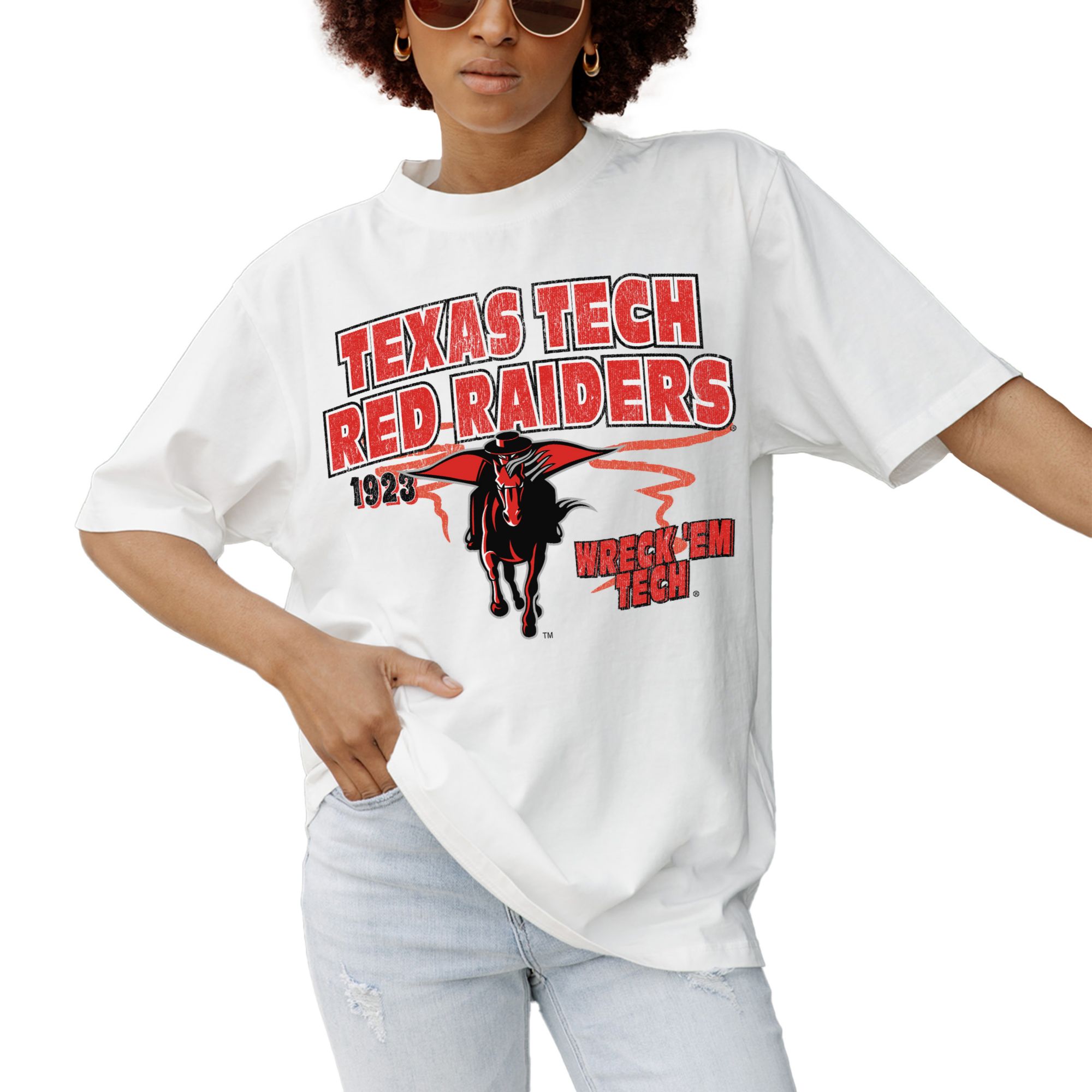 Gameday Couture Women's Texas Tech Red Raiders White Oversized T-Shirt product image