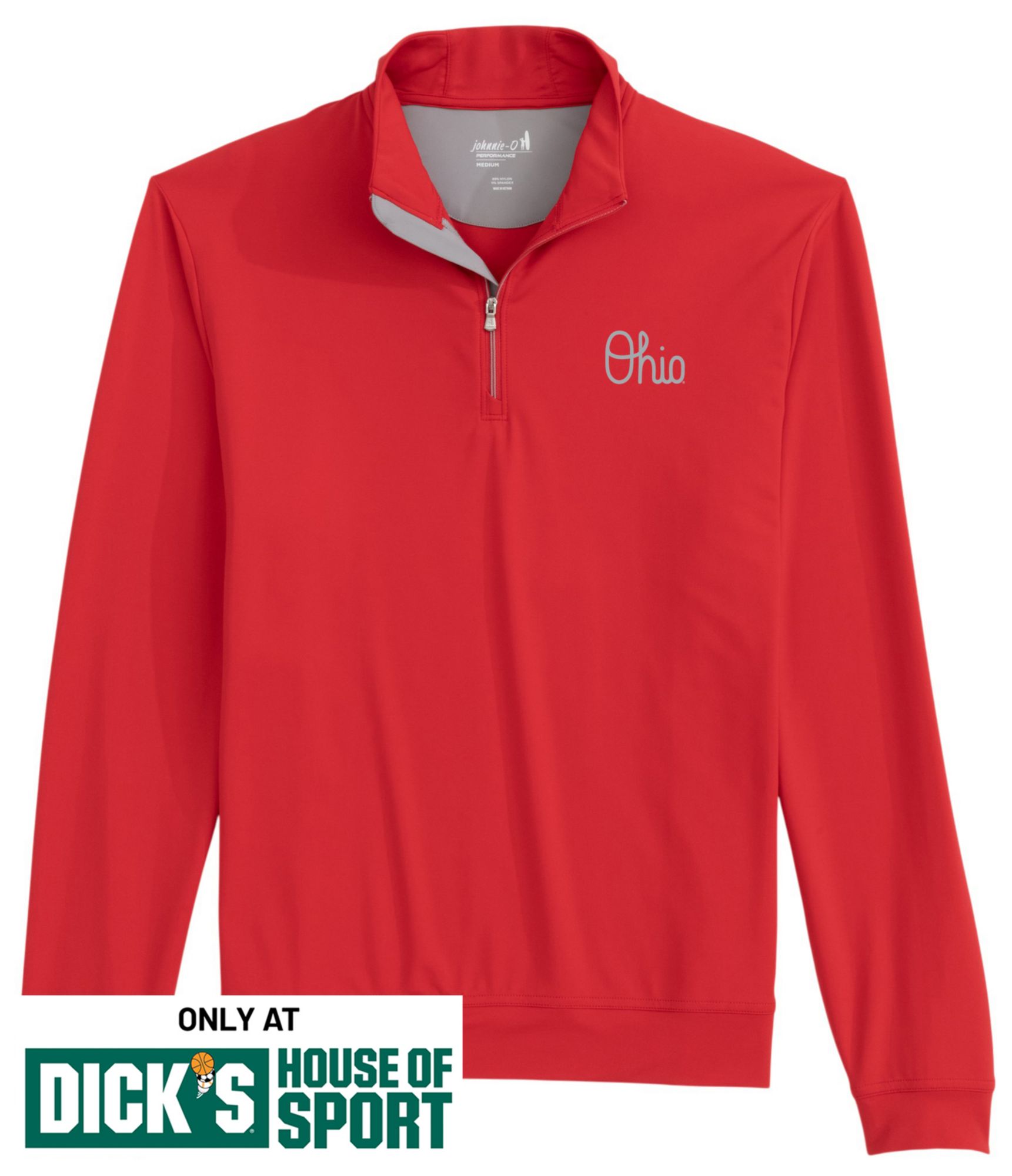 Johnnie-O Men's Ohio State Buckeyes Red Motion 1/4 Zip Pullover