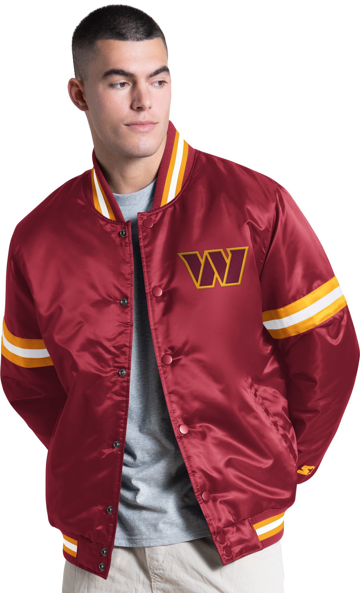 Starter Men's Washington Commanders Court Satin Jacket | Dick's