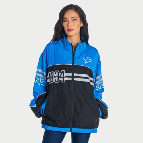 The Wild Collective Women's Detroit Lions Conduct Denim Full-Zip