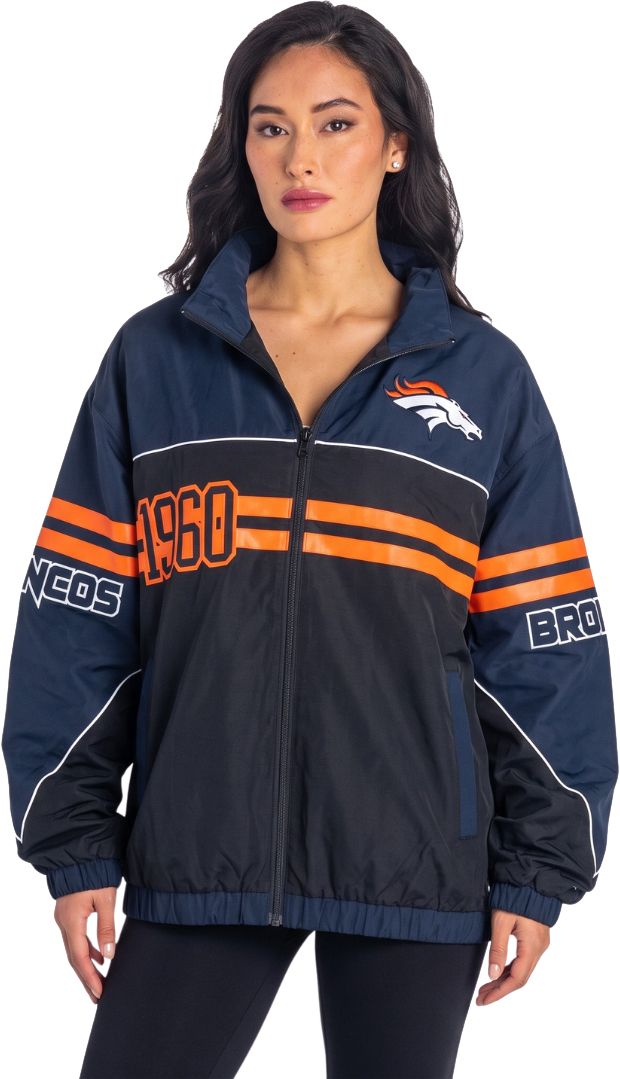 The Wild Collective Women's Denver Broncos Oversized Full-Zip