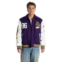 The Wild Collective Women's Baltimore Ravens Collar Varsity Jacket