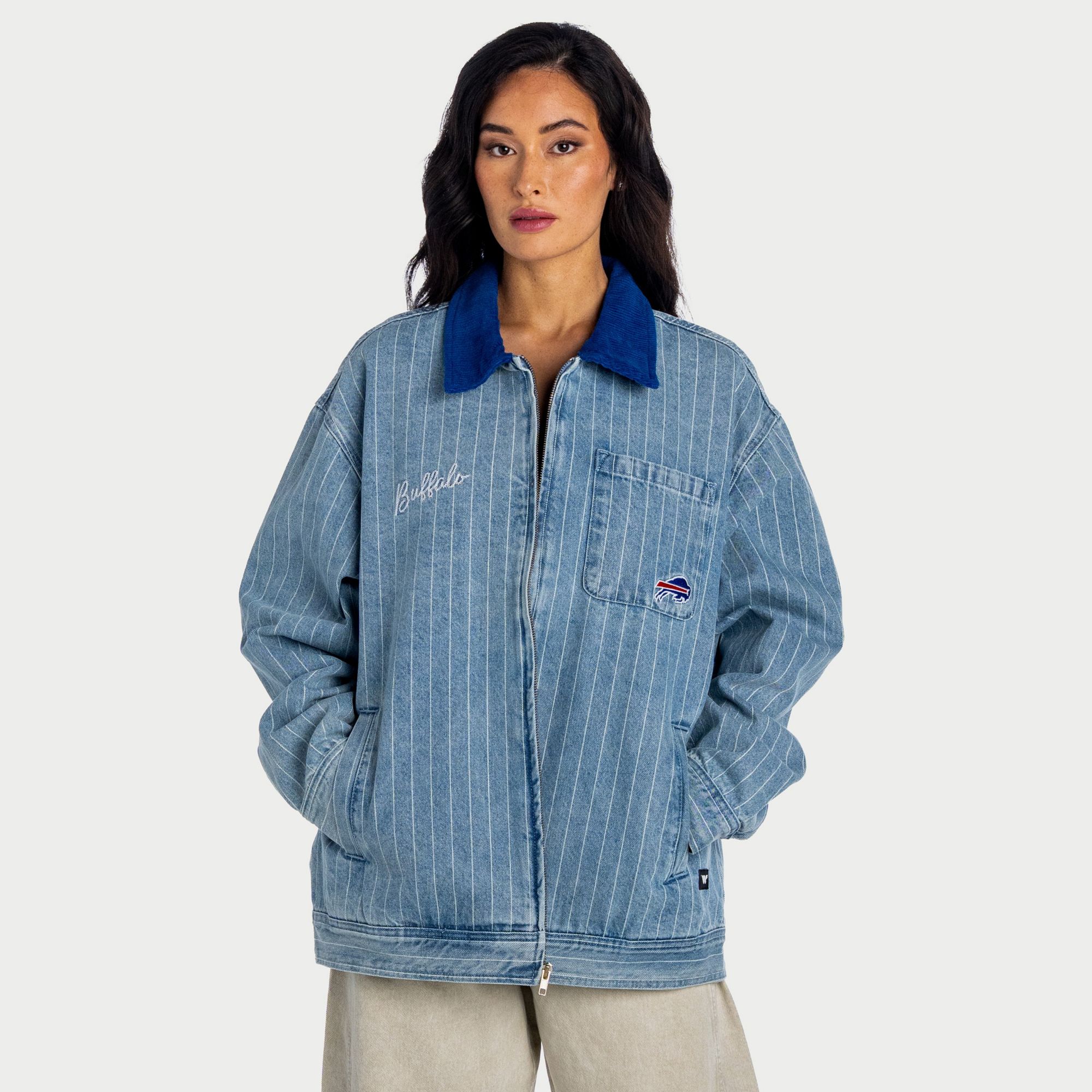 The Wild Collective Women's Buffalo Bills Conduct Denim Full-Zip