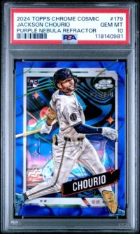 2024 Topps Cosmic Chrome 179 Jackson Chourio Purple Nebula