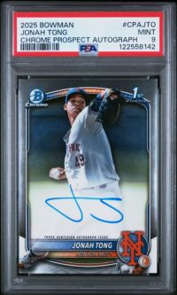 2025 Bowman Chrome Prospect Autographs CPAJTO Jonah Tong PSA 9