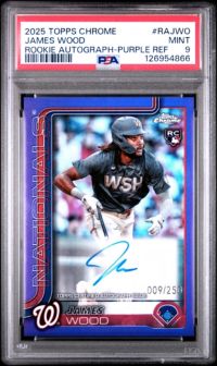 2025 Topps Chrome Rookie Autographs RAJWO James Wood Purple