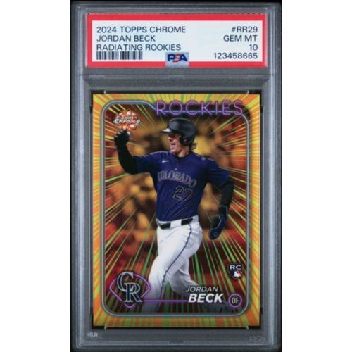 2024 Topps Chrome 28 Ronny Mauricio Lightboard Logo PSA 10