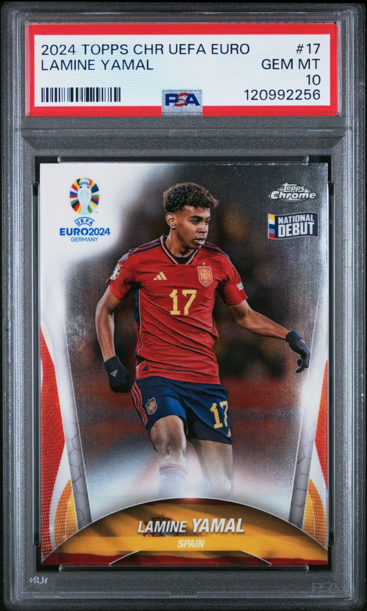 2024 Topps Chrome UEFA Euro 17 Lamine Yamal PSA 10 product image