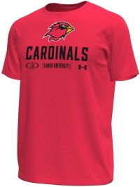 極美品 UNDER ARMOUR ウスターウォリアーズ ラガーシャツ YLG Under Armour Men's Lamar Cardinals Red Tech Stretch T-Shirt