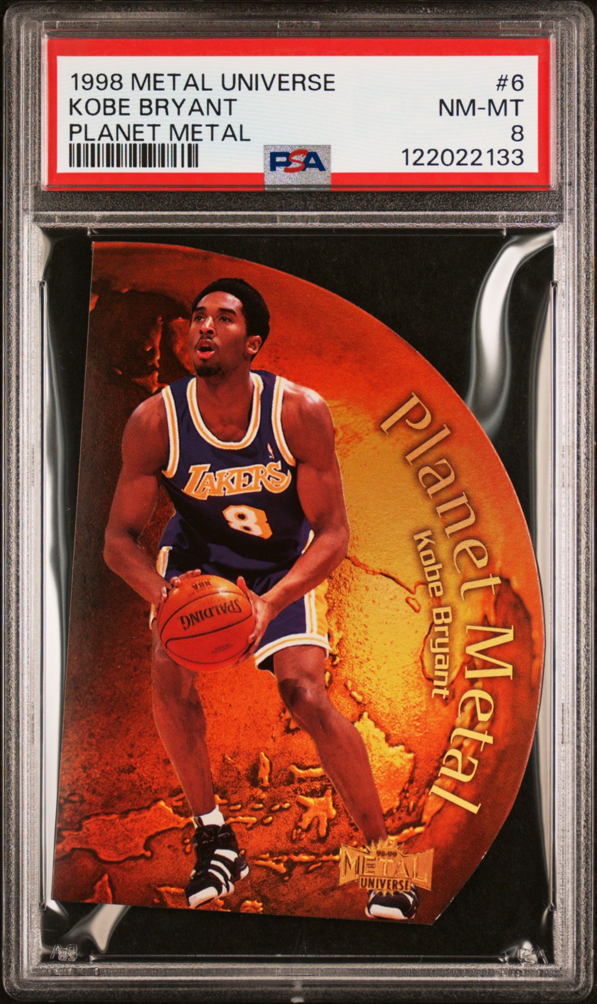 1998 Metal Universe Planet Metal 6 Kobe Bryant PSA 8 product image