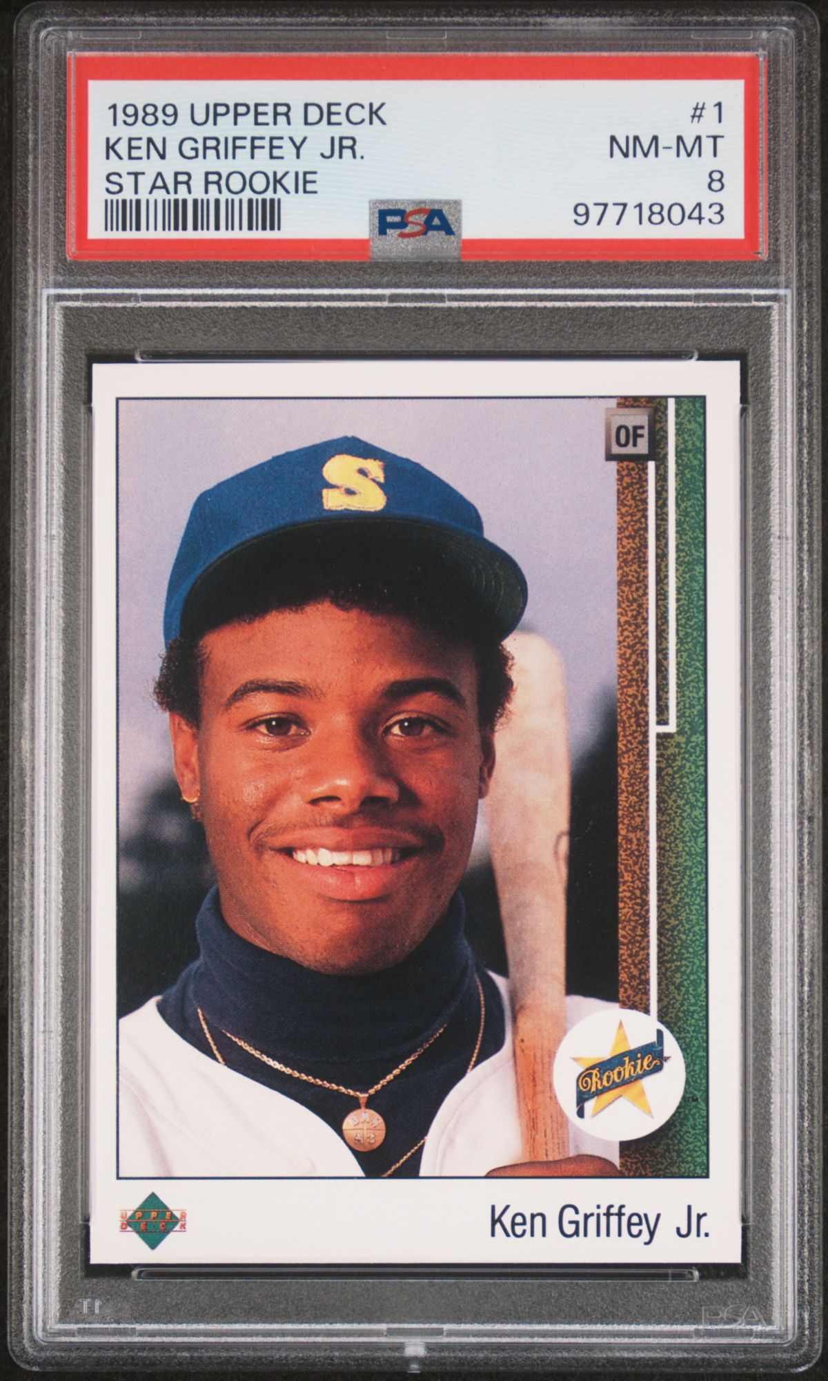1989 Upper Deck 1 Ken Griffey Jr. Star Rookie PSA 8 product image