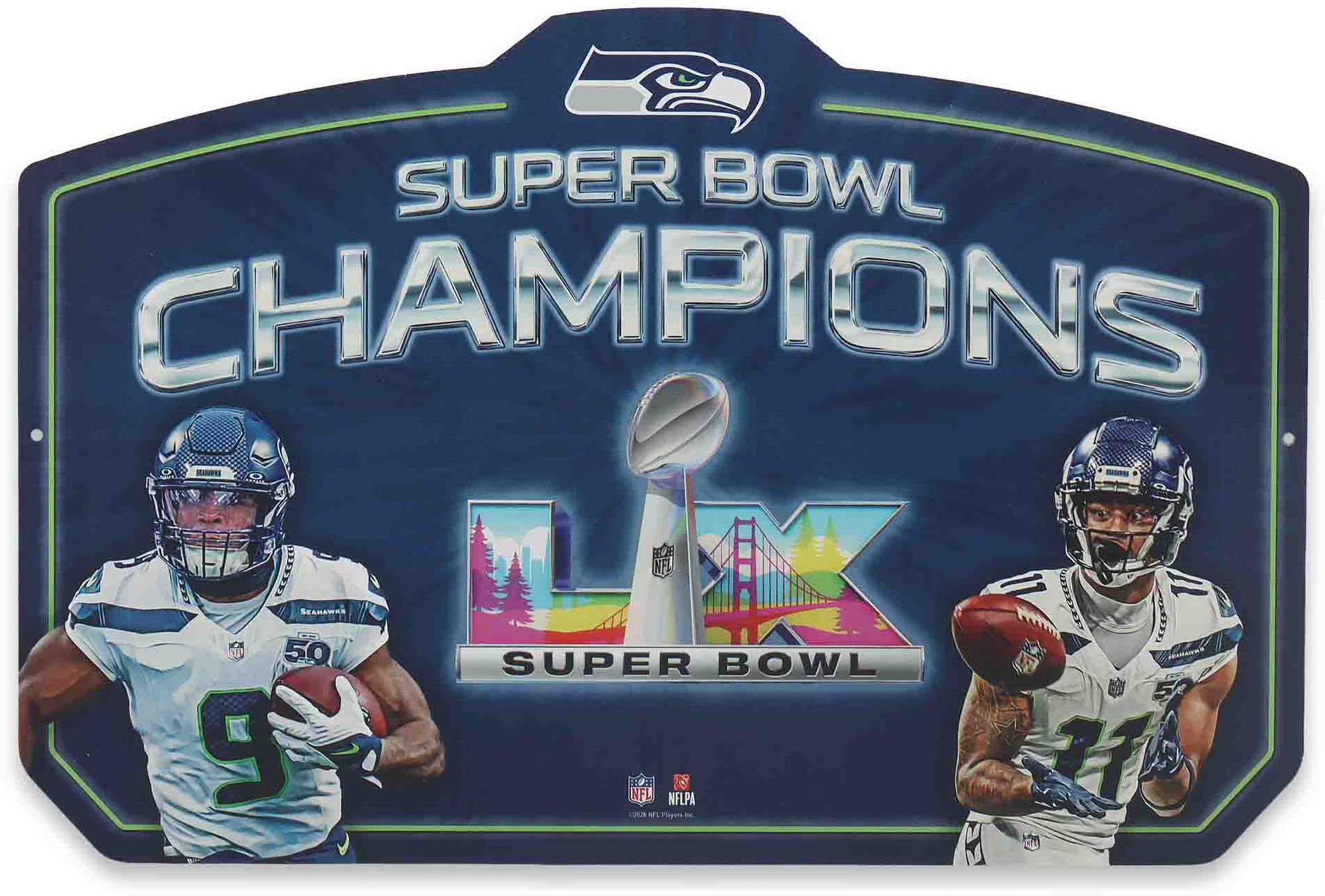 Open Road 2025-26 Super Bowl LX Champions Seattle Seahawks Large Metal Sign product image