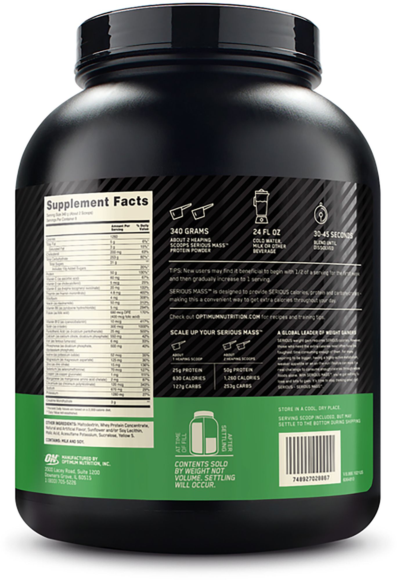 Optimum Nutrition ON Serious Mass 6lb Protein Powder product image