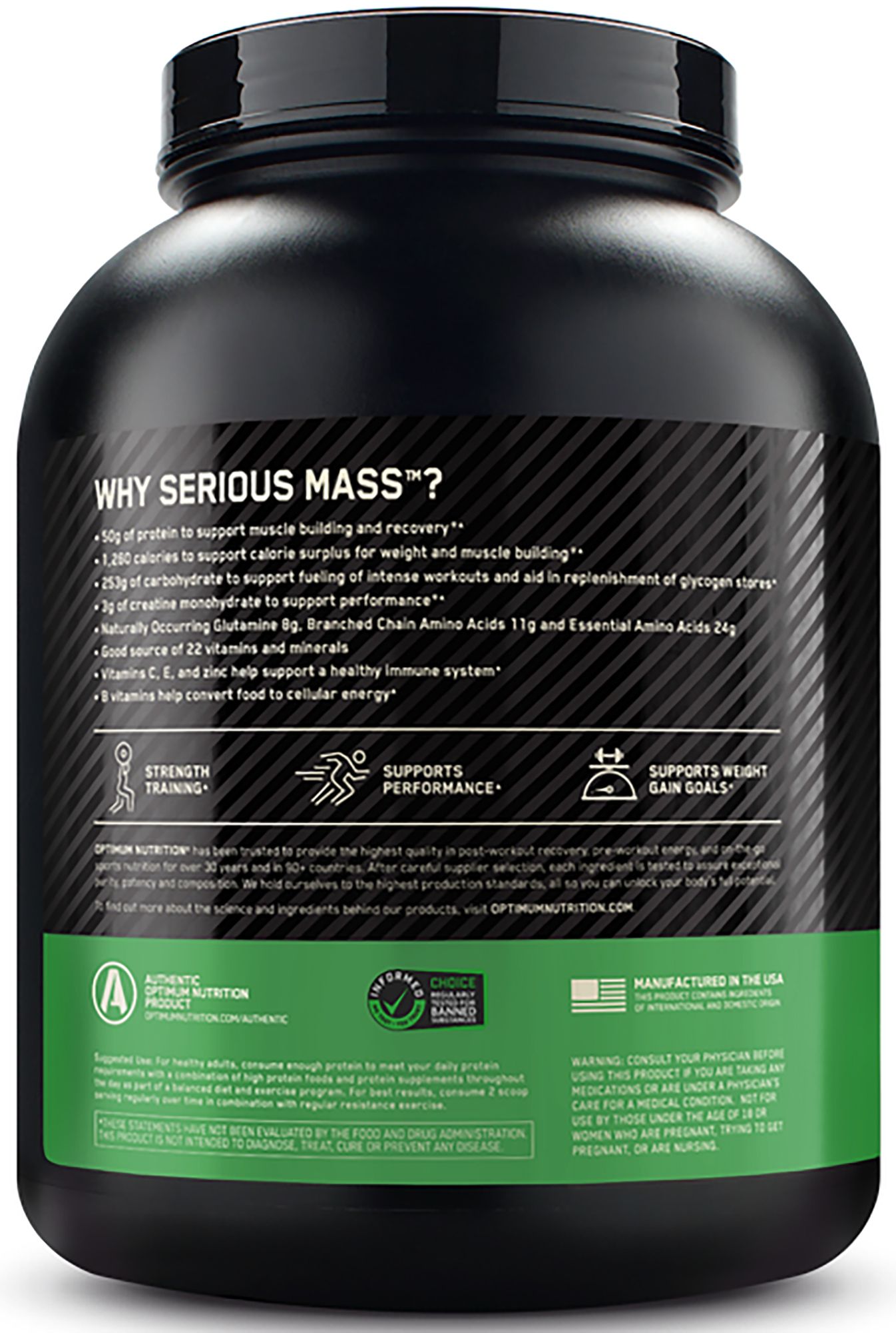 Optimum Nutrition Serious Mass Protein Powder 6 lbs