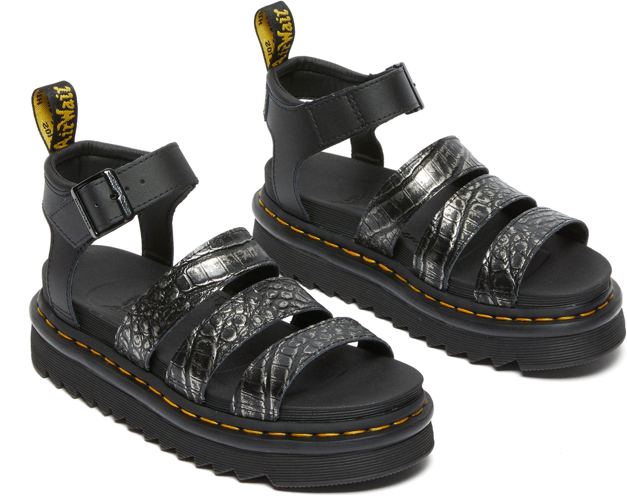 Dr. Martens Women's Blaire Wild Croc Platform Sandals product image