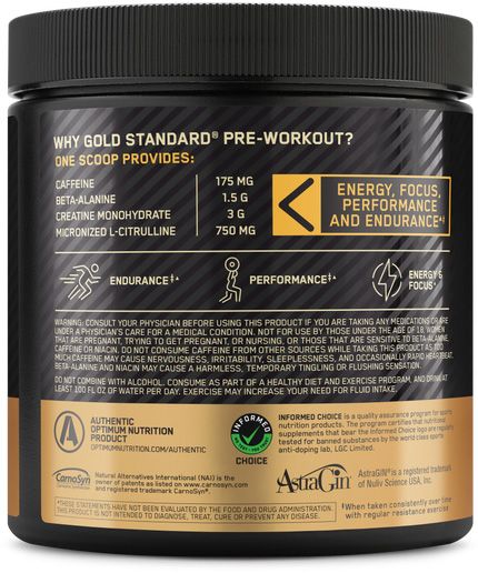 Optimum Nutrition Gold Standard Pre-Workout Green Apple 30 Servings