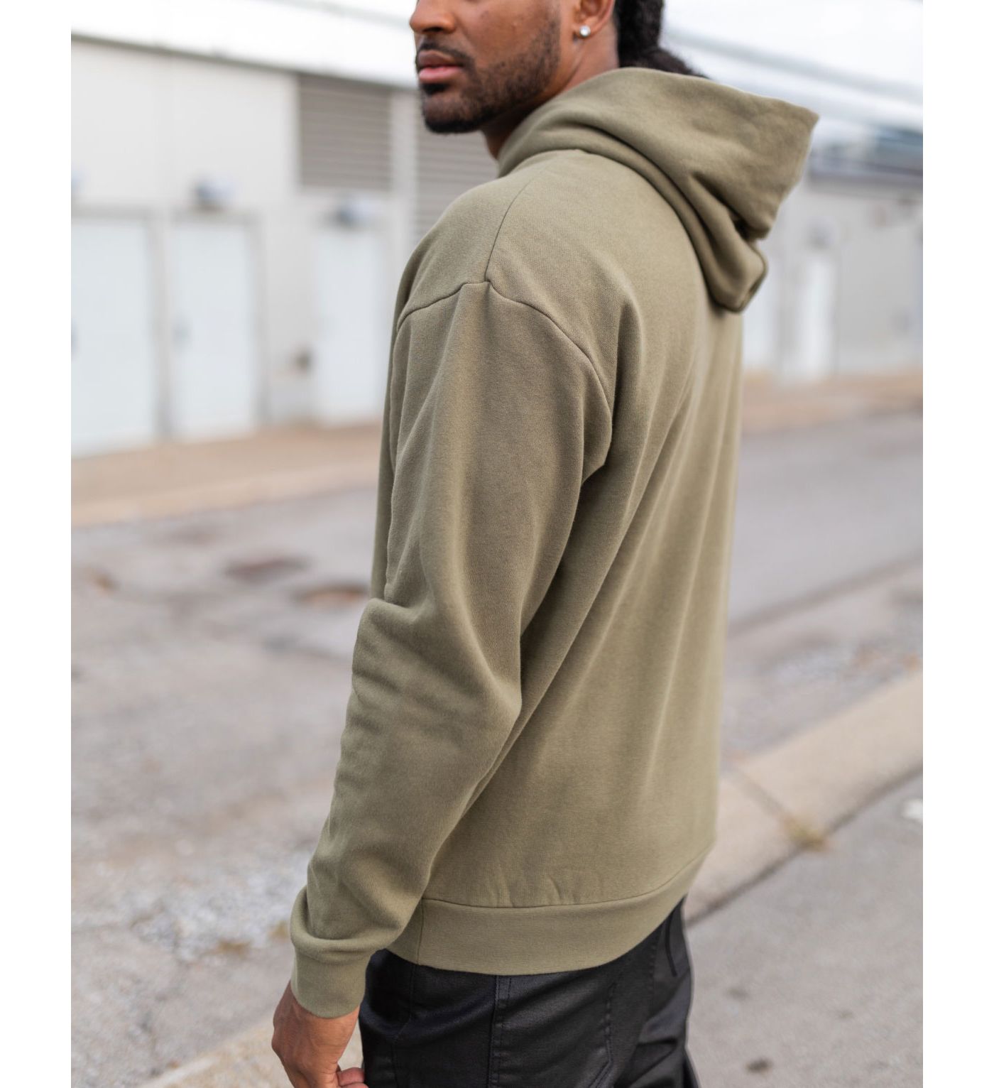 Olive green pullover hoodie hotsell