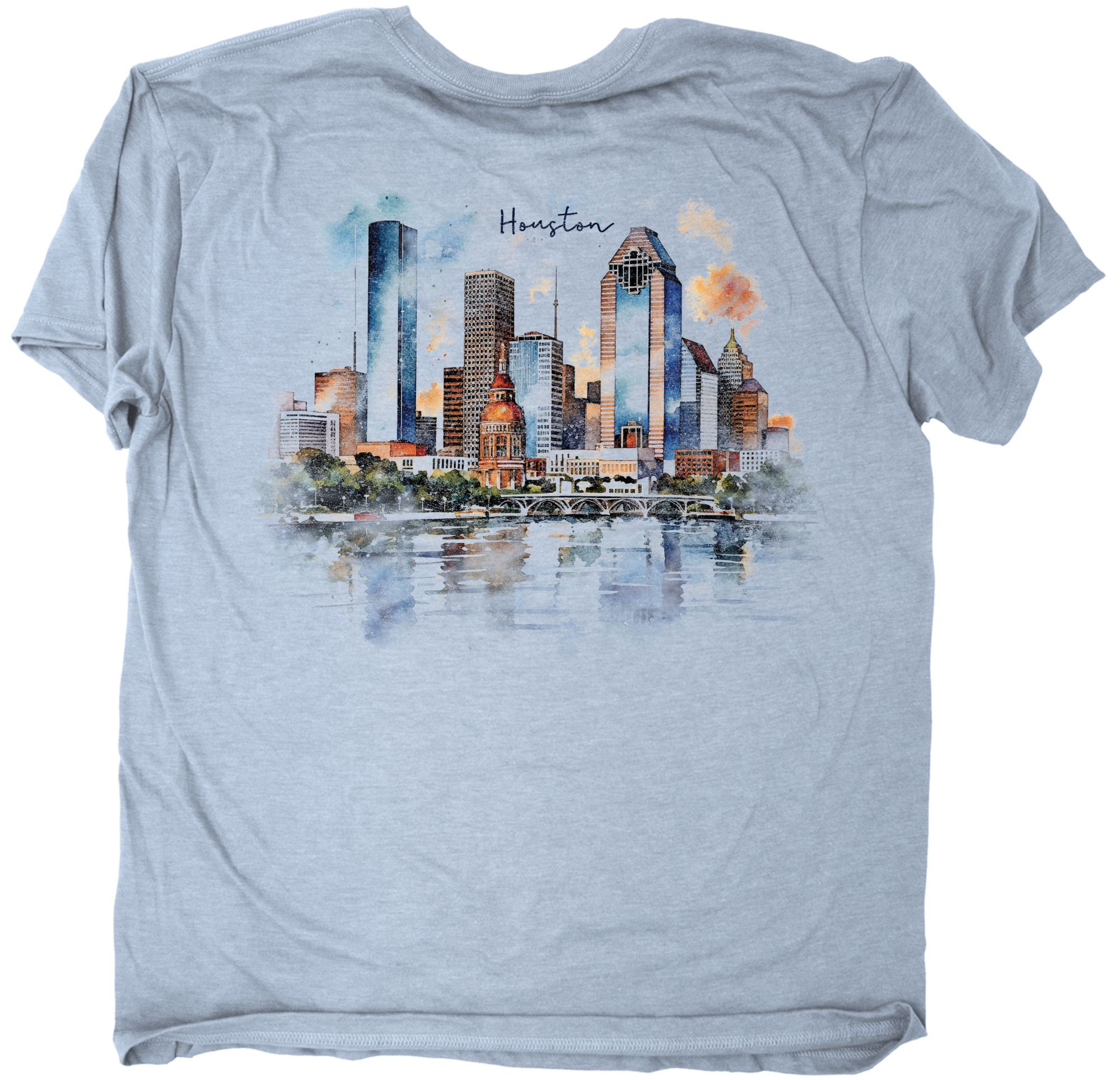 The Duck Company Adult Houston Light Blue Skyline T-Shirt product image