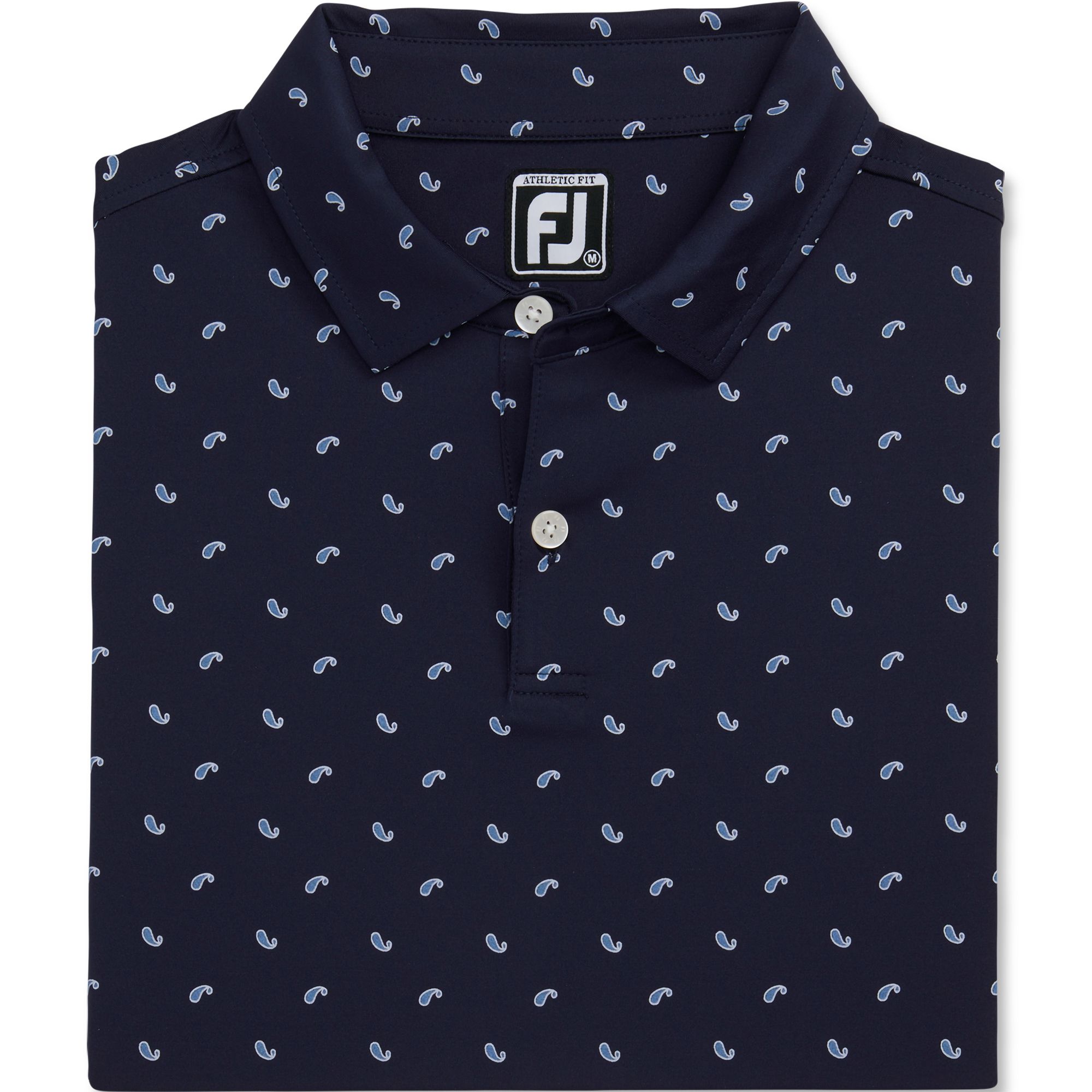 FootJoy Men's Athletic Fit Lisle Paisley Print Golf Polo product image