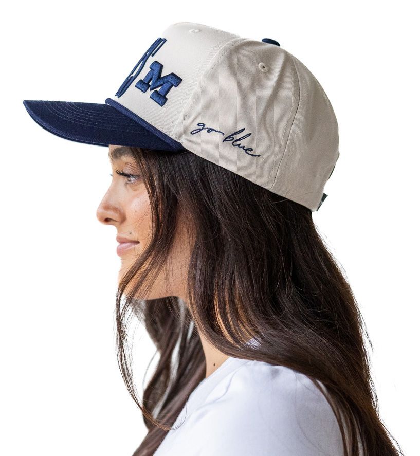 Gameday Social Women's Michigan Wolverines Ivory Saturday Stretch Adjustable Hat product image