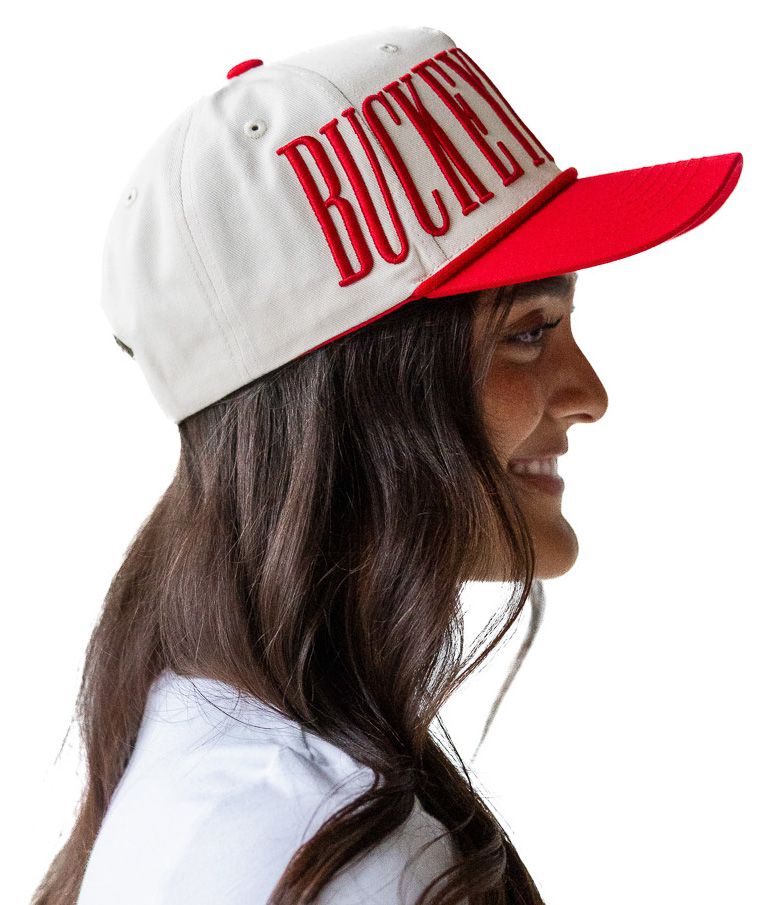 Gameday Social Women's Ohio State Buckeyes Ivory Saturday Stretch Adjustable Hat product image