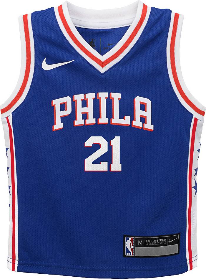 Nike Philadelphia 76ers Joel Embiid No. 21 Jersey Blue CJ7678-498 - KICKS  CREW