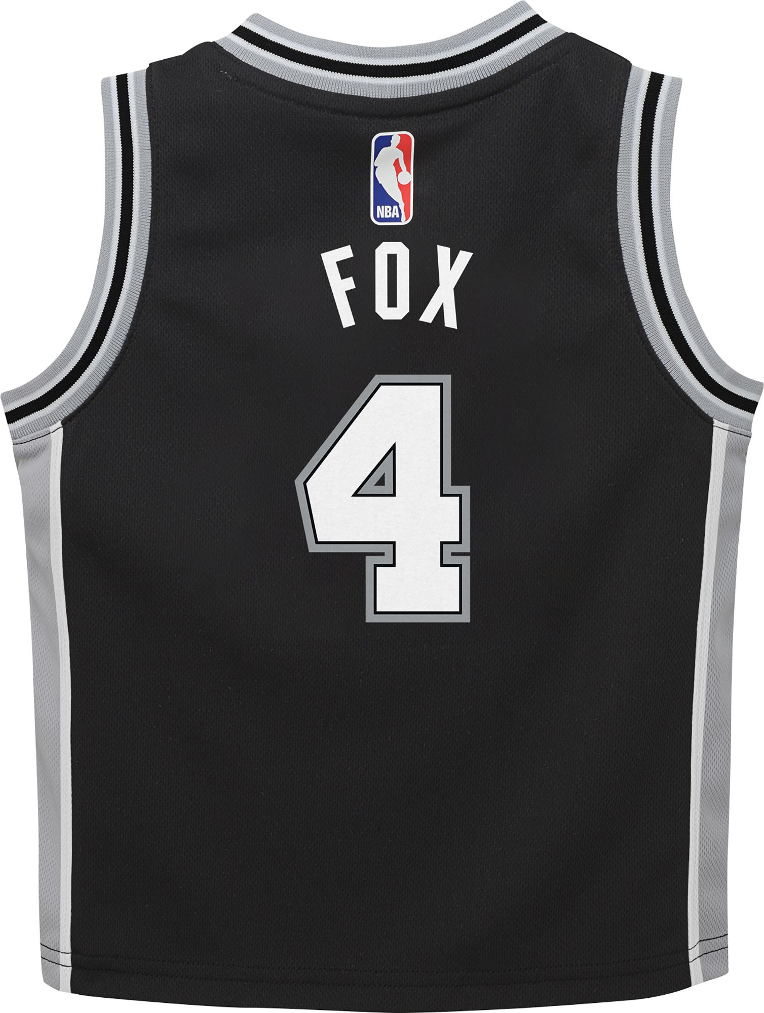 Nike Kids' San Antonio Spurs De'Aaron Fox #4 Black Icon Replica Jersey product image