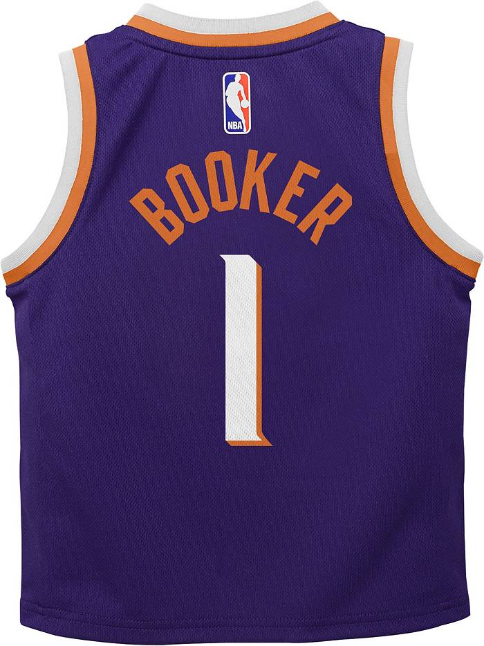 Nike Devin Booker Youth Jersey - Purple Suns Swingman Kids 21/22 Icon Edition Jersey