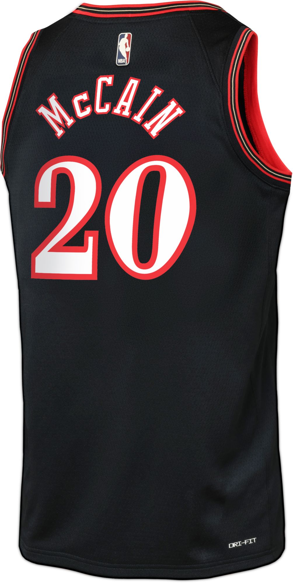 Nike Youth Philadelphia 76ers Jared McCain #20 Black Swingman Hardwood Classics Jersey product image