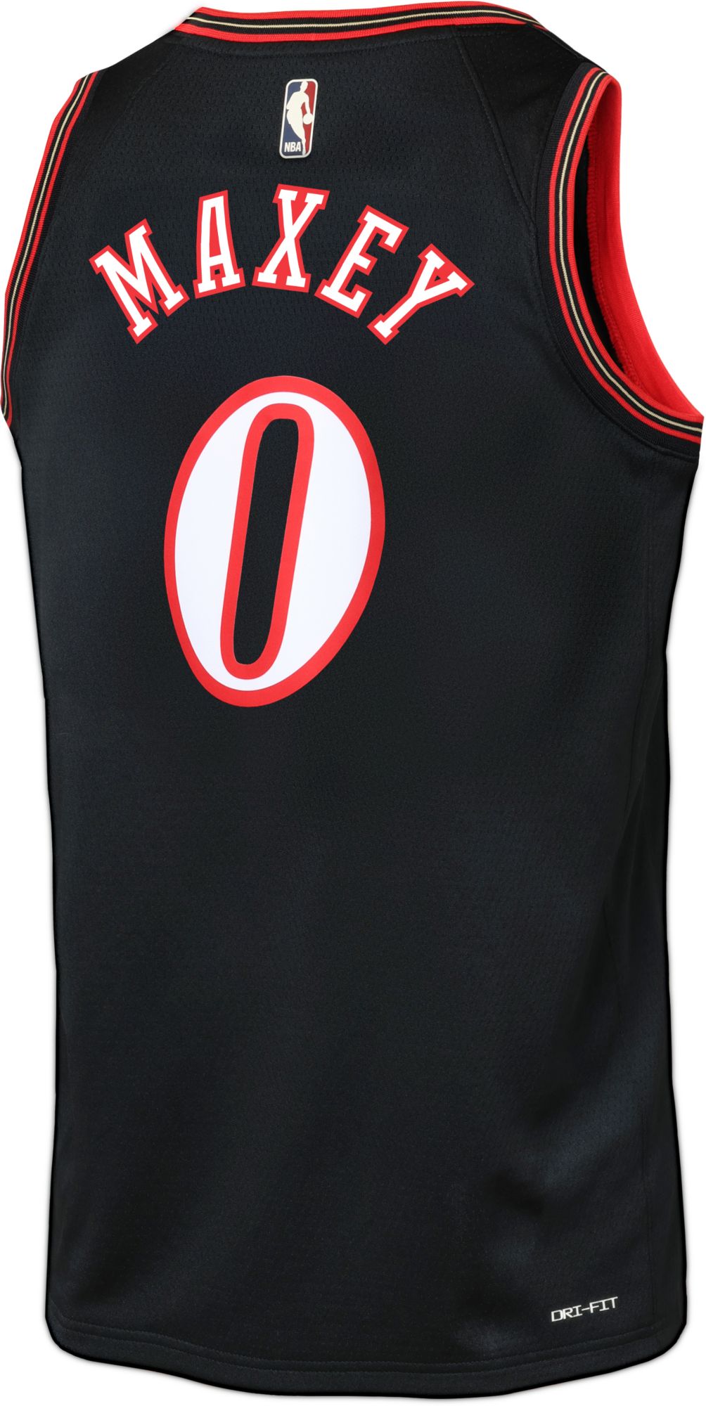 Nike Youth Philadelphia 76ers Tyrese Maxey #0 Black Swingman Hardwood Classics Jersey product image
