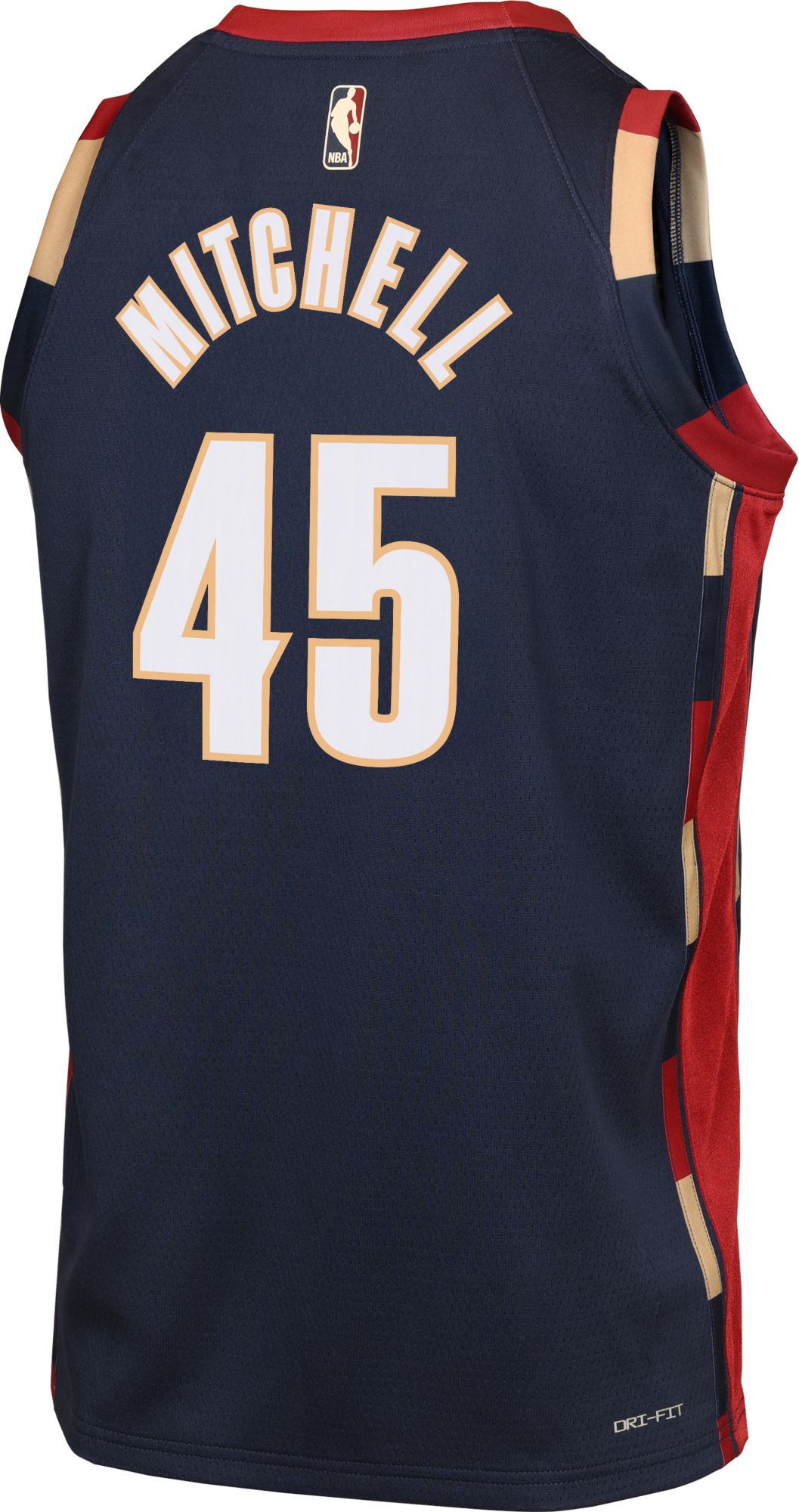 Nike Youth Cleveland Cavaliers Donovan Mitchell #45 Navy Hardwood Classics Replica Jersey product image