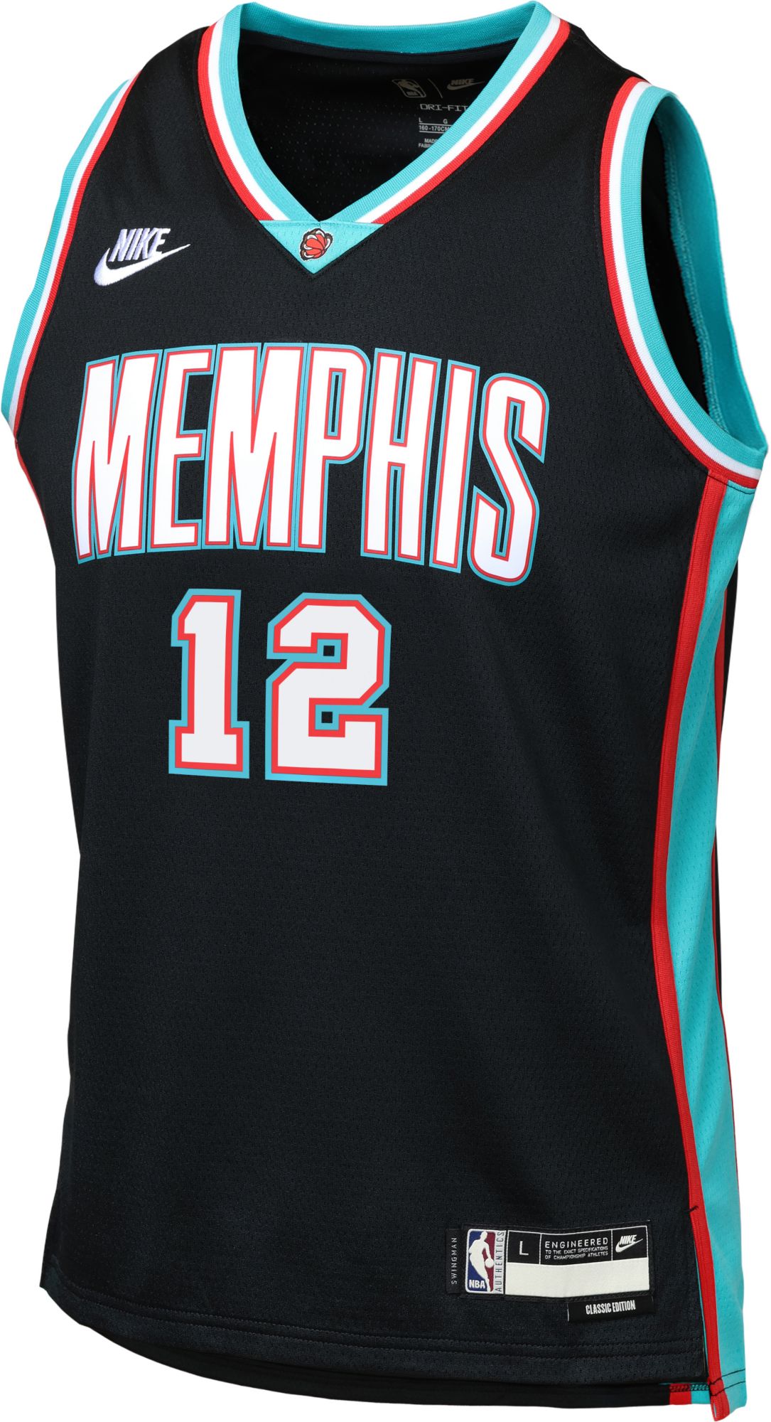 Nike Youth Memphis Grizzlies Ja Morant #12 Black Swingman Hardwood Classics Jersey product image