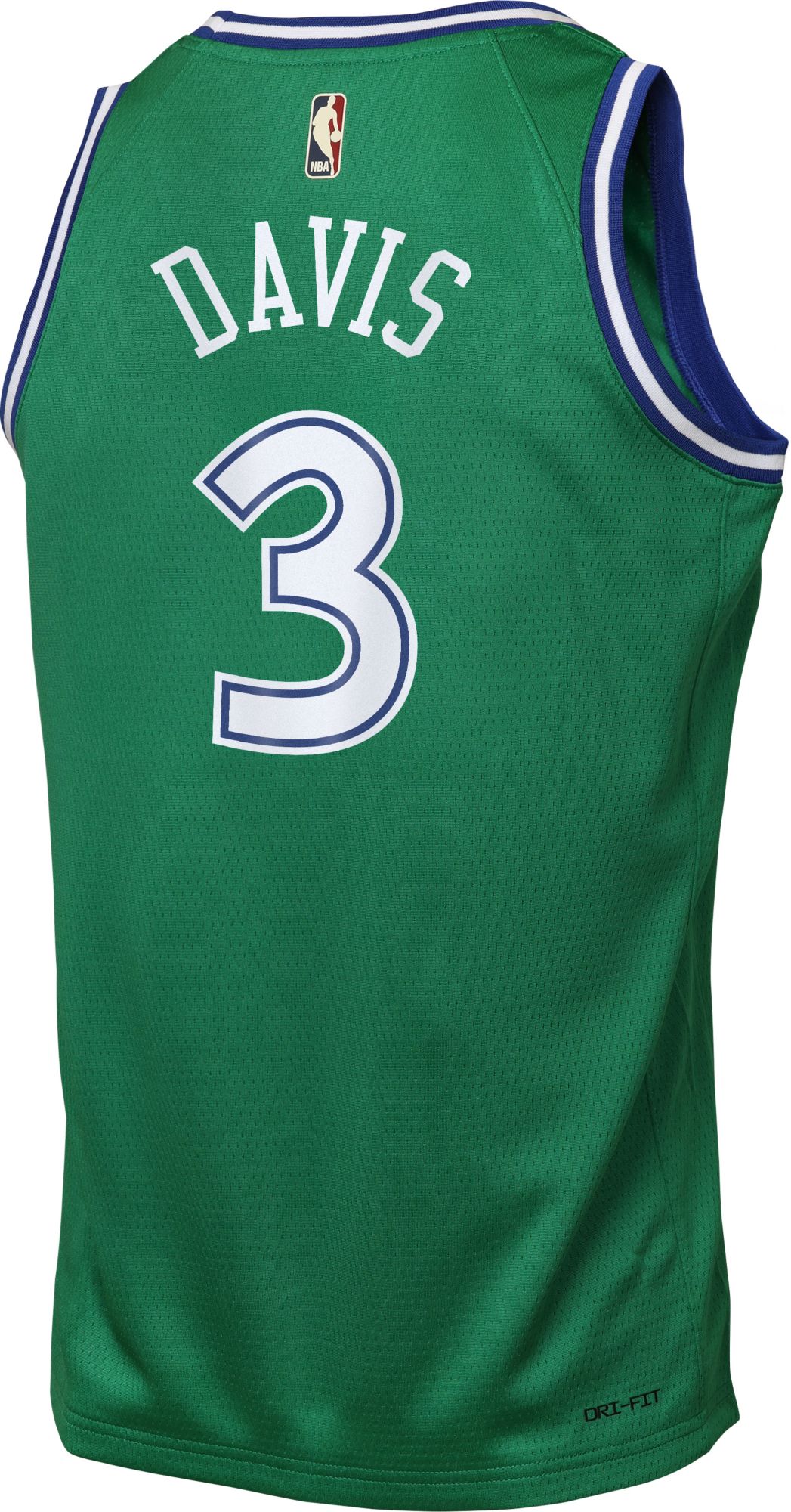 Nike Youth Dallas Mavericks Anthony Davis #3 Green Swingman Hardwood Classics Jersey product image