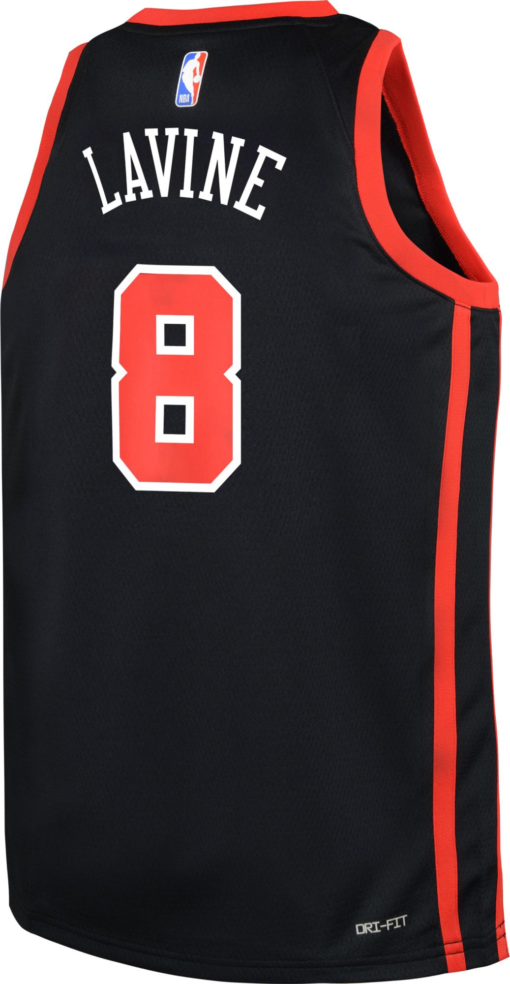 Nike Youth 2023-24 City Edition Chicago Bulls Zach LaVine #8 Black Swingman Jersey