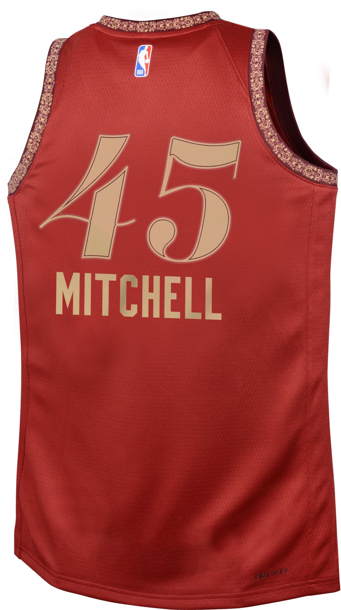 Nike Youth 2023-24 City Edition Cleveland Cavaliers Donovan Mitchell #45 Red Swingman Jersey