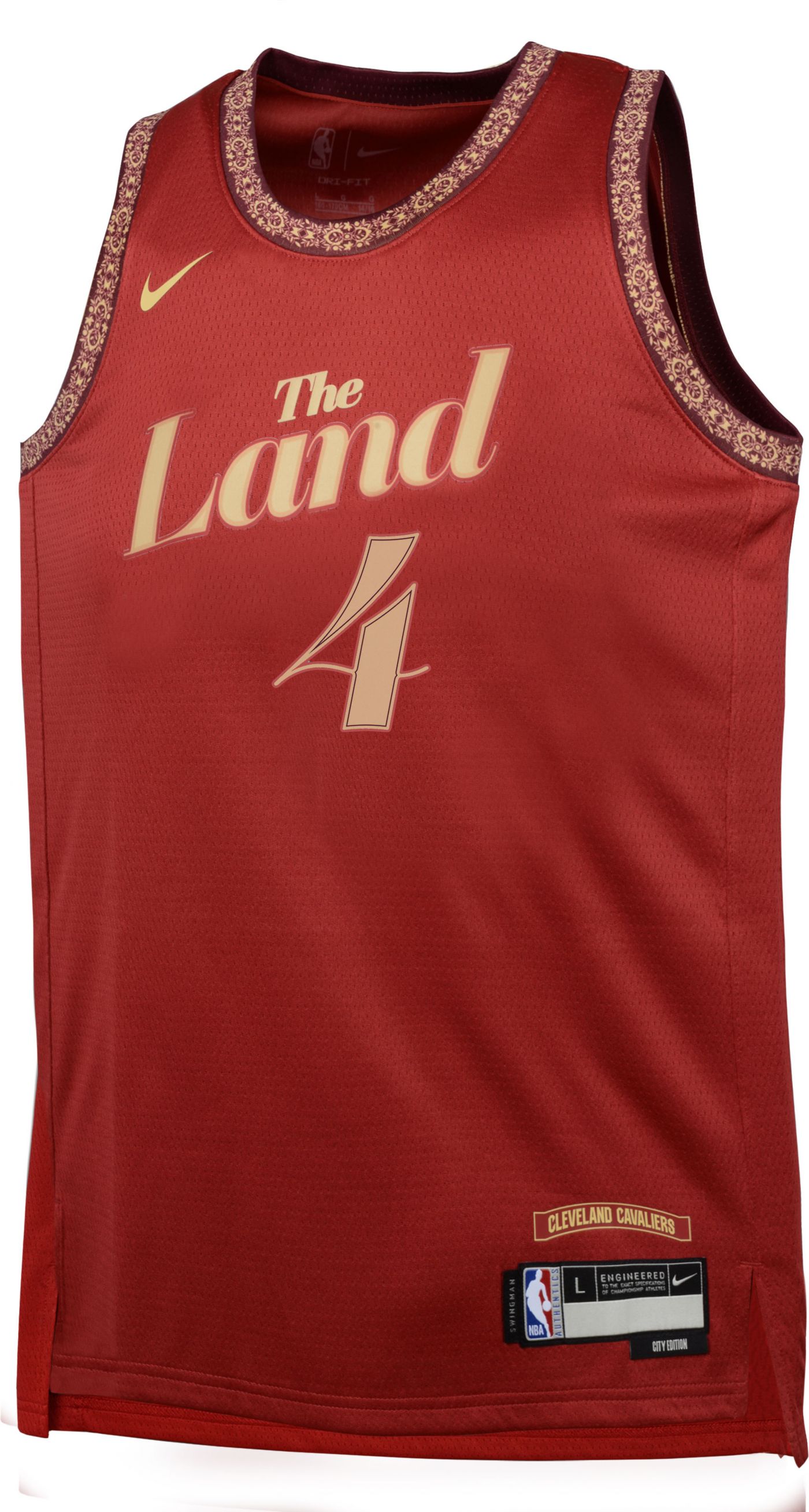 Nike Youth 2023 24 City Edition Cleveland Cavaliers Evan Mobley 4 Red Swingman Jersey Dick s Sporting Goods