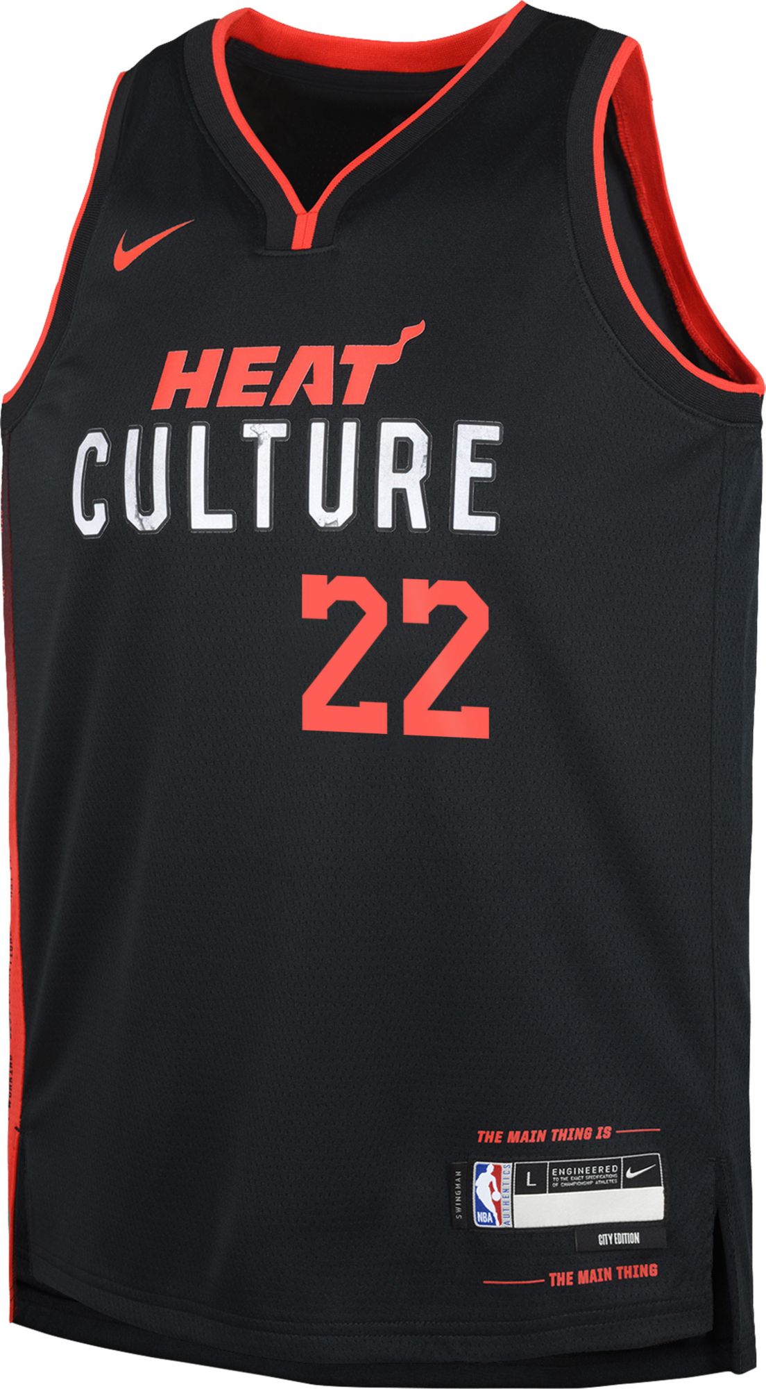 Nike Youth 2023-24 City Edition Miami Heat Jimmy Butler #22 Black Swingman Jersey