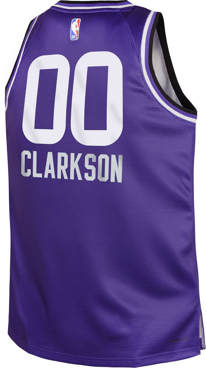 Nike Youth 2023-24 City Edition Utah Jazz Jordan Clarkson #00 Purple  Swingman Jersey